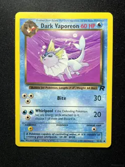 DARK VAPOREON 45/82 UNCOMMON TEAM ROCKET POKEMON UNLIMITED LIGHTLY PLAYED - Image 1