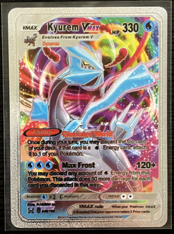 Kyurem Vmax Silver Foil Fan Art Vinyl Collector Pokemon Card Costumed - Image 4