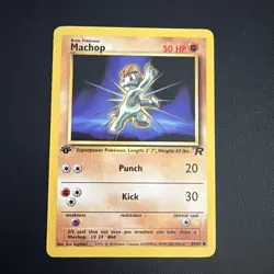 Pokemon TCG Team Rocket 59/82 Machop 1st Edition LP - Image 1