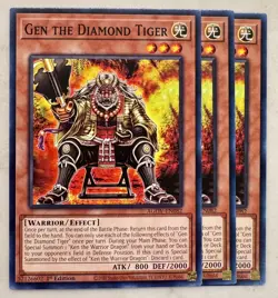 3x Gen the Diamond Tiger 1st Edition Common AGOV-EN082 Yu-Gi-Oh! - Image 1