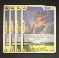 Playset Bandai One Piece TCG Sanjuan Wolf OP16-106 Yellow English x4 - Image 1
