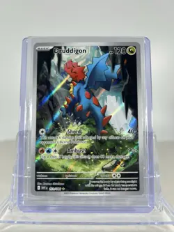 Pokemon TCG Druddigon 151/086 Sv: White Flare Holo Illustration Rare Mint - Image 3