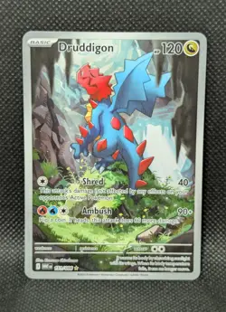 Pokemon TCG Druddigon 151/086 Illustration Rare White Flare, Near Mint Condition - Image 1