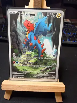 Pokemon TCG Druddigon 151/086 – White Flare – Illustration Rare – NM - Image 1