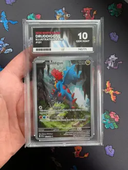 Pokemon TCG Druddigon Card 151/086 White Flare English Illustration Rare Ace 10 - Image 1