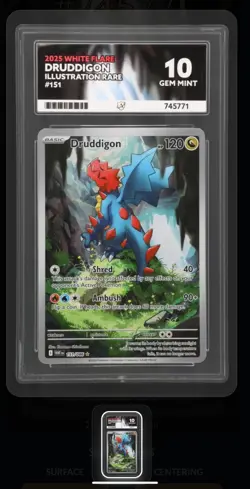 Pokemon TCG Druddigon Card 151/086 White Flare English Illustration Rare Ace 10 - Image 3