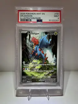 Druddigon 151/086 PSA Mint 9 Illustration Rare Pokemon TCG SV White Flare - Image 2