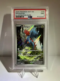 Druddigon 151/086 PSA Mint 9 Illustration Rare Pokemon TCG SV White Flare - Image 3