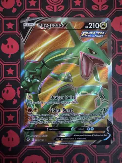 Rayquaza V 193/203 Ultra Rare Evolving Skies Pokemon Holo Near Mint - Image 1