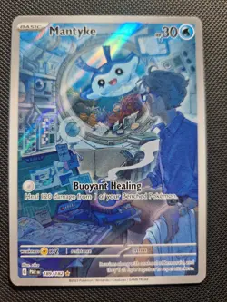 Pokemon Cards Mantyke 189/182 Paradox Rift Illustration Rare NM - Image 1
