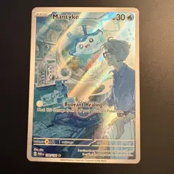 Mantyke 189/182 Illustration Rare Paradox Rift Pokemon M/NM - Image 1