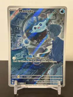 Pokemon TCG Paradox Rift Mantyke 189/182 Illustration Rare NM - Image 1