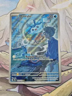 Pokemon TCG Mantyke Paradox Rift 189/182 Holo Illustration Rare NM - Image 1