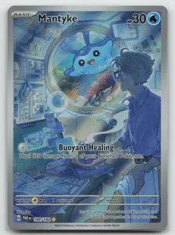 Pokemon - Mantyke 189/182 Illustration Rare Holo - SV04: Paradox Rift - NM - Image 1