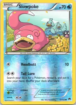 2016 XY - BREAKpoint Slowpoke REVERSE HOLO #19/122 - Image 1