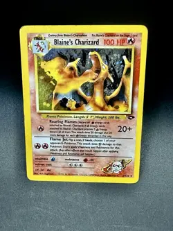 Blaine’s Charizard 2/132 Holo Rare Gym Challenge Pokemon WOTC LP/MP - Image 1