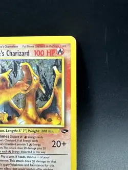 Blaine’s Charizard 2/132 Holo Rare Gym Challenge Pokemon WOTC LP/MP - Image 3