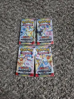 48 Pokemon Prismatic Evolutions Empty Pack Arts - Image 1