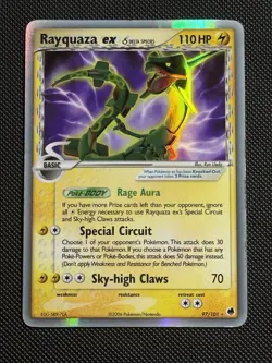 Pokemon Card Rayquaza ex EX Delta Species 97/101 Rare Holo EX ENG 2006 - Image 1