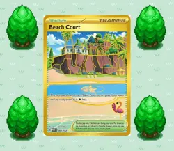 Pokemon - Beach Court - 263/182 - SV04: Paradox Rift - Holo - Hyper Rare NM - Image 1