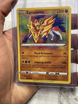 Pokemon TCG Zamazenta 102/185 Vivid Voltage Holo Rare Pokemon Card 2020 NM/MT - Image 1