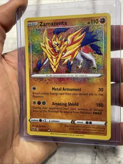 Pokemon TCG Zamazenta 102/185 Vivid Voltage Holo Rare Pokemon Card 2020 NM/MT - Image 2