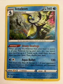 Inteleon 058/202 Holo Rare - Pokemon Trading Card Game - Image 1