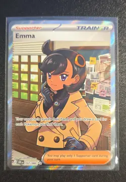 Pokemon Card Emma 107/086 Me04: Chaos Rising Holo Full Art NM - Image 1