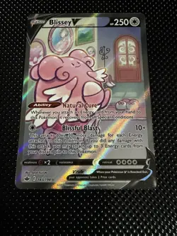 Pokemon TCG Blissey V 183/198 Chilling Reign 2021 Alt Art Holo Rare Card NM - Image 1