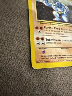 Pokemon Card Base Set Machoke 34/102 1999-2000 4th Prink UK Exclusive - Image 2