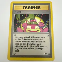 Pokemon Recall Gym Heroes 116/132 Unlimited Regular Uncommon Trainer English - Image 1