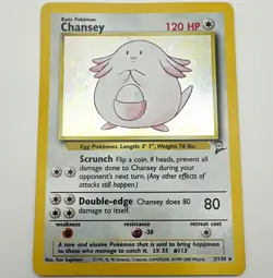 Pokemon Chansey Base Set 2 003/130 Holo Rare English 120 HP 2000 Basic - Image 1