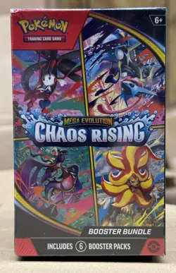 Pokemon Mega Evolution: Chaos Rising Booster Bundle Box 6 Packs English - Image 1