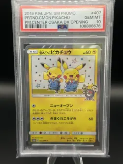 Pokemon Center Osaka Pretend Comedian Pikachu Japanese SM Promo #407 PSA 10 - Image 1