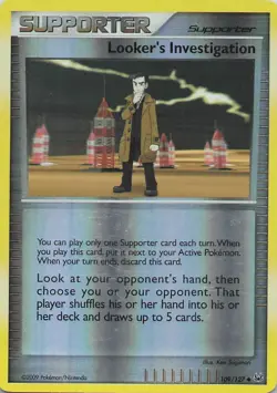 Looker's Investigation - 109/127 - Pokemon Platinum Reverse Holo Rare - Image 1