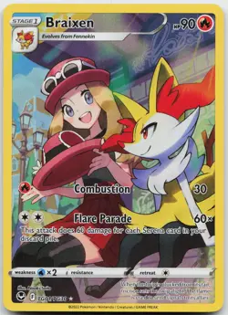 Braixen TG01/TG30 Holo Trainer Gallery Rare Silver Tempest Trainer Gallery NM j - Image 1