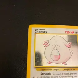 Pokemon TCG Chansey 3/102 Base Set Unlimited Holo Rare LP - Image 2
