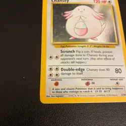 Pokemon TCG Chansey 3/102 Base Set Unlimited Holo Rare LP - Image 5