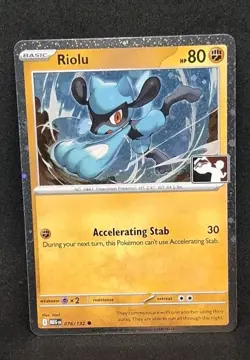 Pokemon Riolu 076/132 Cosmos Holo Play! Prize Pack Series 9 Stamped - Image 1