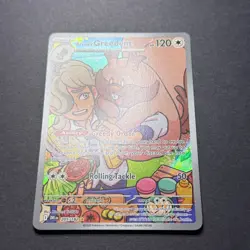 The Pokemon Company Pokemon TCG Arven's Greedent 205/182 IR Holo Destined Rivals - Image 3