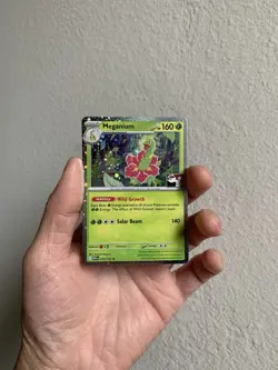 Meganium 010/132 NM Cosmos Holo - Prize Pack Series 9 - Play! Pokemon Stamped - Image 1