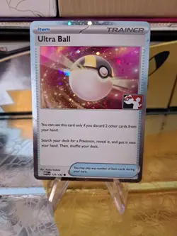Ultra Ball Holo Prize Pack Series 9 Promo Stamped Pokemon Card NM/LP MEG 131/132 - Image 1