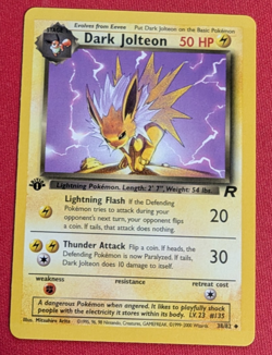 Dark Jolteon 1st Edition Uncommon Team Rocket 38/82 NM Pokemon TCG - Image 1