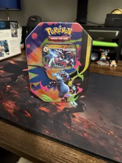 Pokemon TCG Mega Charizard X Ex Tin New Sealed - Image 1