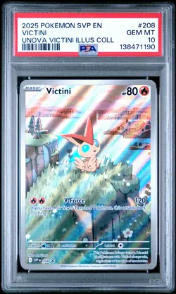 Victini 208 Unova Illustration Coll Sv Black Star Promo Pokemon PSA 10 - Image 1