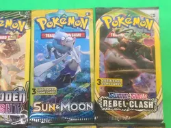 Pokemon Sun & Moon And XY Series Booster Packs 3 Cards Lot Of 8 Factory Sealed - Image 2