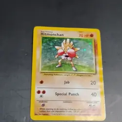 Wizards Pokemon TCG Hitmonchan Base Set 7/102 Holo Rare Unlimited 1999 70 HP - Image 3