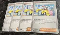 4x Iono 080/091 x4 Paldean Fates Pokemon TCG Playset NM/M - Image 1