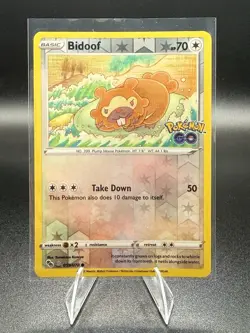 Bidoof (Peelable Ditto) Pokemon Go Common 059/078 - Image 1