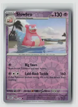 Slowbro #080/165 Sv Scarlet & Violet 151 Uncommon Reverse Holo Pokemon TCG NM - Image 1